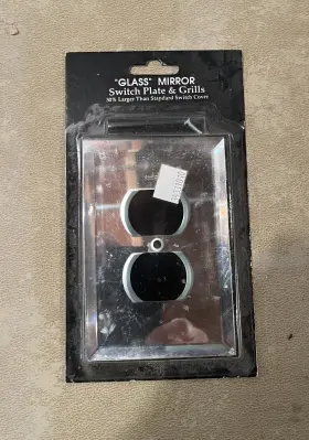 GLS-B5 SY DERIN Glass Mirror Outlet Cover Duplex Oversized