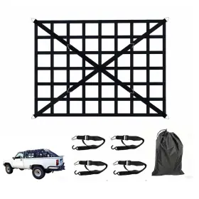 Syfrllc Jb123 Cargo Net For Pickup Truck Bed 66ftft X 50ftft Heavy Duty 1100lbs Capacity Adju