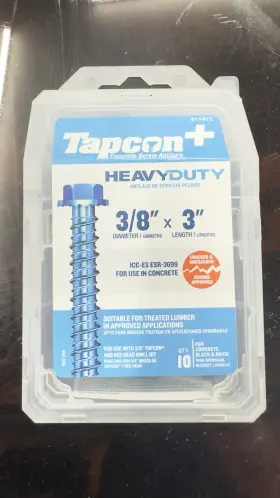 11413 TAPCON Concrete Anchors Hex Head Pack
