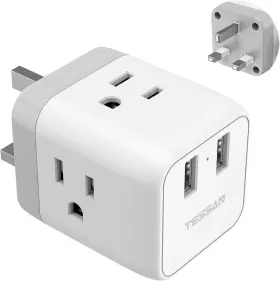 TS-CUBE02-UK TESSAN Plug Adapter Travel