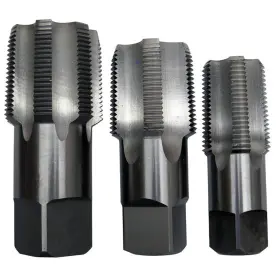 Thewholesalehouse Poucsnpt3 Drill America Carbon Steel Npt Pipe Tap Set In Carry Pouch 1 Inch - 1-1/2 3 Piece