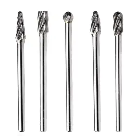 TS-NF-5SETS-L TJATSE Aluma Carbide Burr Set Shank Single Tu