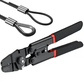 Toogond Tgd071 Black Stainless Steel Wire Rope Crimping Tool Fishing For Crim