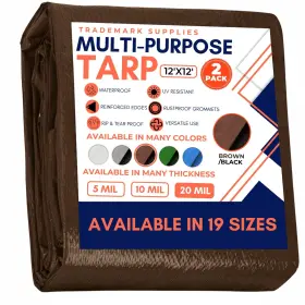 641945922240 TRADEMARK SUPPLIES Waterproof Tarp Mil Poly Cano
