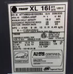 ACC19250 TRANE Central Air Conditioner Condenser #2
