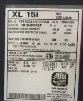 ACC19261 TRANE Central Air Conditioner Condenser #2