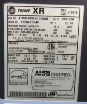 ACC19789 TRANE Central Air Conditioner Condenser #2