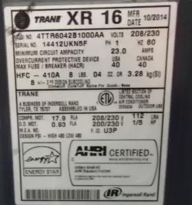 ACC19802 TRANE Central Air Conditioner Condenser #2