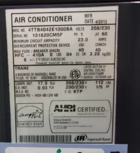 ACC19864 TRANE Central Air Conditioner Condenser #2