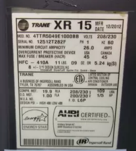 ACC19914 TRANE Central Air Conditioner Condenser #2
