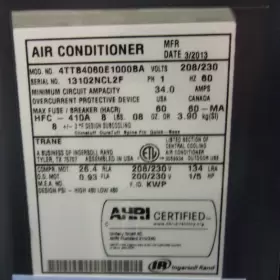 ACC19926 TRANE Central Air Conditioner Condenser #2