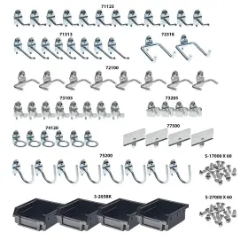 76964 TRITON PRODUCTS Durahook Pegboard Hooks Bins Kit #2