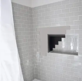 051497025137 UNI-GREEN Shower Tile Flapped Shelf Organizer