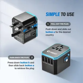 JY-305 UNIDAPT Travel Adapter International Plug Smart #3