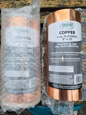 CVLK30Z0820 UNION Copper Deck Flashing Termite Shield Rolls