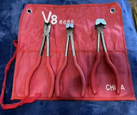 8689 V8 TOOLS Tubing Bender Plier Set Canvas Pouch