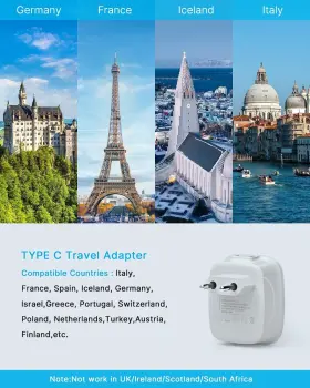 WS-09C-2U VINTAR Pack Travel Plug Adapter International Power #2