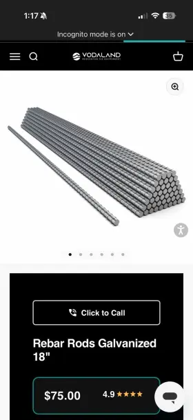 RBR6G-450 VODALAND Rebar Rods