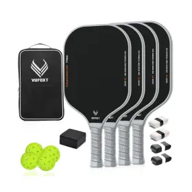 747086564049 VUFOXT Pickleball Paddles Set Raw Carbon Glass