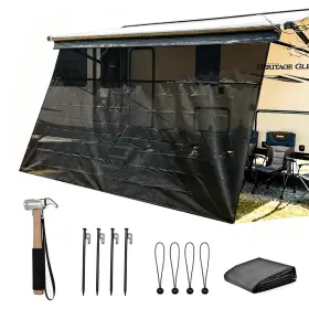 999UZYL912BK WIOUKEVA Rv Awning Shade Screen Zipper Mesh