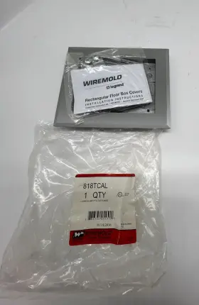818TCAL WIREMOLD Walker Cover Plate Flange Metallic