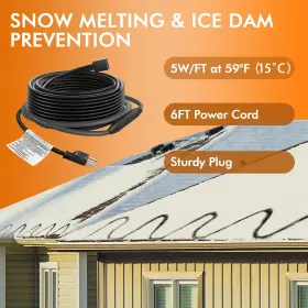 718430189829 WUKHG Roof Heat Cable Snow Icing Tape Wattage #2