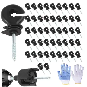 YCF102 YCFERESY Electric Fence Insulator Screw Ring Post Wood