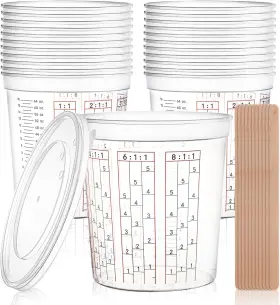 Y-PAINTMIXCUPS-12P-64OZ YESLAND Pack Paint Mix Cups Lids