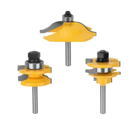 ROUTER-3 YOUGFIN Bit Shank Round Cove Set Woodwo