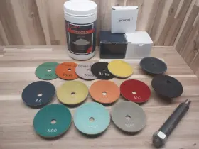 674551971425 Z-LION Diamond Granite Polishing Arbor Tin Oxide