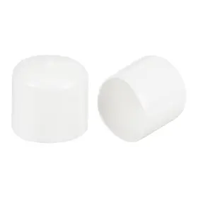 Zaplyte 617662829339 4pcs White 34mm Rubber End Caps Round Vinyl Plug Insert Flexible