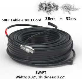 726084370487 ZHUKESHI Heatit Roof Gutters Heating Cable Plug #2