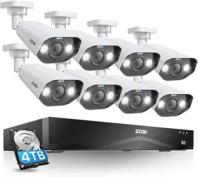 16HK-1828AW8-40-US ZOSI Spotlight Poe Security Camera