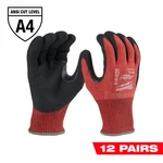 Milwaukee Tool 12 Pair Cut Level 4 Coated Nitrile Dipped Gloves - L. Fixed Price $144.47.