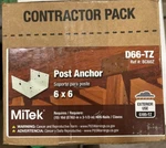 Mitek Usp D66-tz 6-in X Triple Zinc Wood To Base - 25 Pc. Fixed Price $75.00.