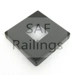 Stainless Steel T316 Black Coated Base Plate Cover For Square Post Railing. Fixed Price $14.00.