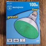 Westinghouse 100w Green 04413 Flood Bulb 120v. Fixed Price $6.20.