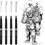 Molotow Blackliner Pen Set 4 Count Fine Line Markers Water Resistant Ink. Fixed Price $20.19.