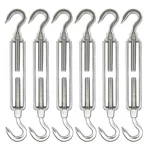 Heverp 6pcs M6 Stainless Steel Hook & Turnbuckle, Shade Sail Hardware, Heav. Fixed Price $16.95.