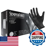 Sempermed Semperforce Nitrile Gloves, 4 Mil, Powder-free, X-large, Black 1000/ca. Fixed Price $130.16.