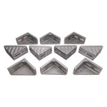 Lot Of 10 Bosch Rexroth 3842523567 Aluminum Corner Bracket, Slot-10, 45x90mm. Fixed Price $50.00.