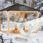 8' X 10' Clear Tarps Heavy Duty Pvc Vinyl 14 Mil Thick Tarpaulin Glass Tarpau.... Fixed Price $62.81.