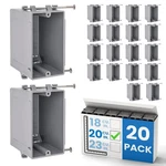 Ohlectric 1-gang Work Outlet Box, 20 Cubic Inch (20-pack) Single Gang Pvc Electr. Fixed Price $57.24.