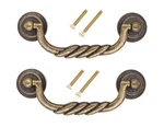 2-pack 4.25" Vintage Cabinet Pulls Bronze Tone For Doors Cupboard Chest Drawer. Fixed Price $15.89.