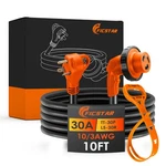30 Amp Rv Extension Cord,10 Ft,heavy Duty Generator Cord With Led P.... Fixed Price $63.60.