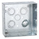 Raco 258 Electrical Box, 42 Cu In, Square Box Type, 2 Gangs, Steel, Shape. Fixed Price $5.99.