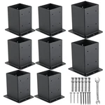 Nrspp 4x4 Post Base, 8 Sets Anchor, (inner Size 3.6"x3.6") Pcs, Black. Fixed Price $95.49.