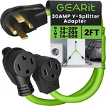 Gearit 30a 4-prong Power Splitter - Etl Listed Nema 14-30p To Dual 14-30r & 14. Fixed Price $75.41.