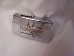 Vintage Metzger Hardware Building Materials Fowler Indiana Brass Belt Buckle Usa. Fixed Price $25.00.