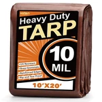 Keten Heavy Duty Waterproof Tarp 10x20ft, 10 Mil Thick Multipurpose Poly. Fixed Price $40.20.